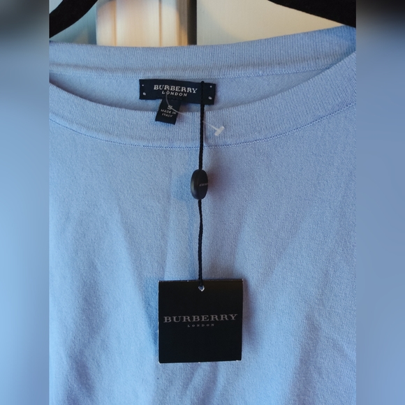 BURBERRY💥New💥Sky Blue Long-sleeve Sweater - Picture 2 of 4